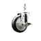 Service Caster 4 Inch 316SS Black Polyurethane Swivel 3/8 Inch Threaded Stem Caster with Brake SS316TS20S414-PPUB-BLK-TLB-381615 - alternate 3